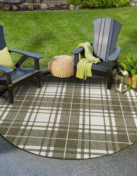 Patio Plaid Collection Area Rug -  Terrace