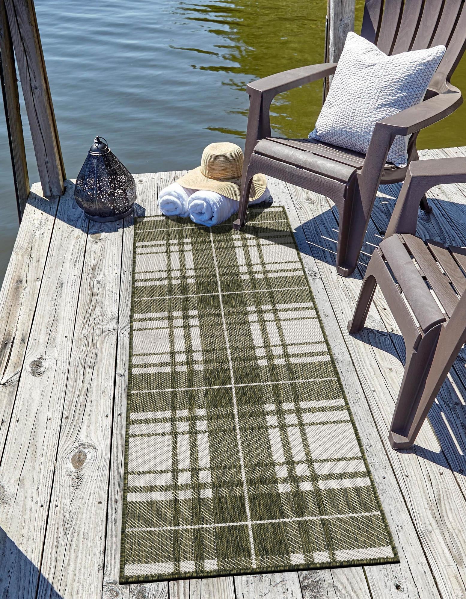 Patio Plaid Collection Area Rug -  Terrace