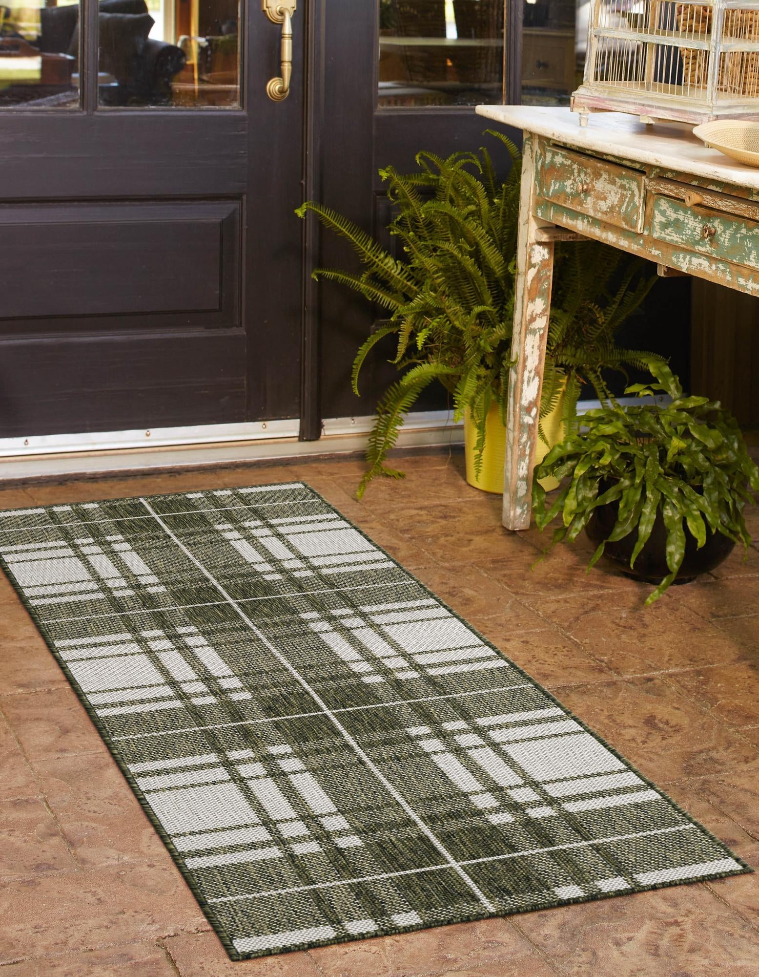 Patio Plaid Collection Area Rug -  Terrace