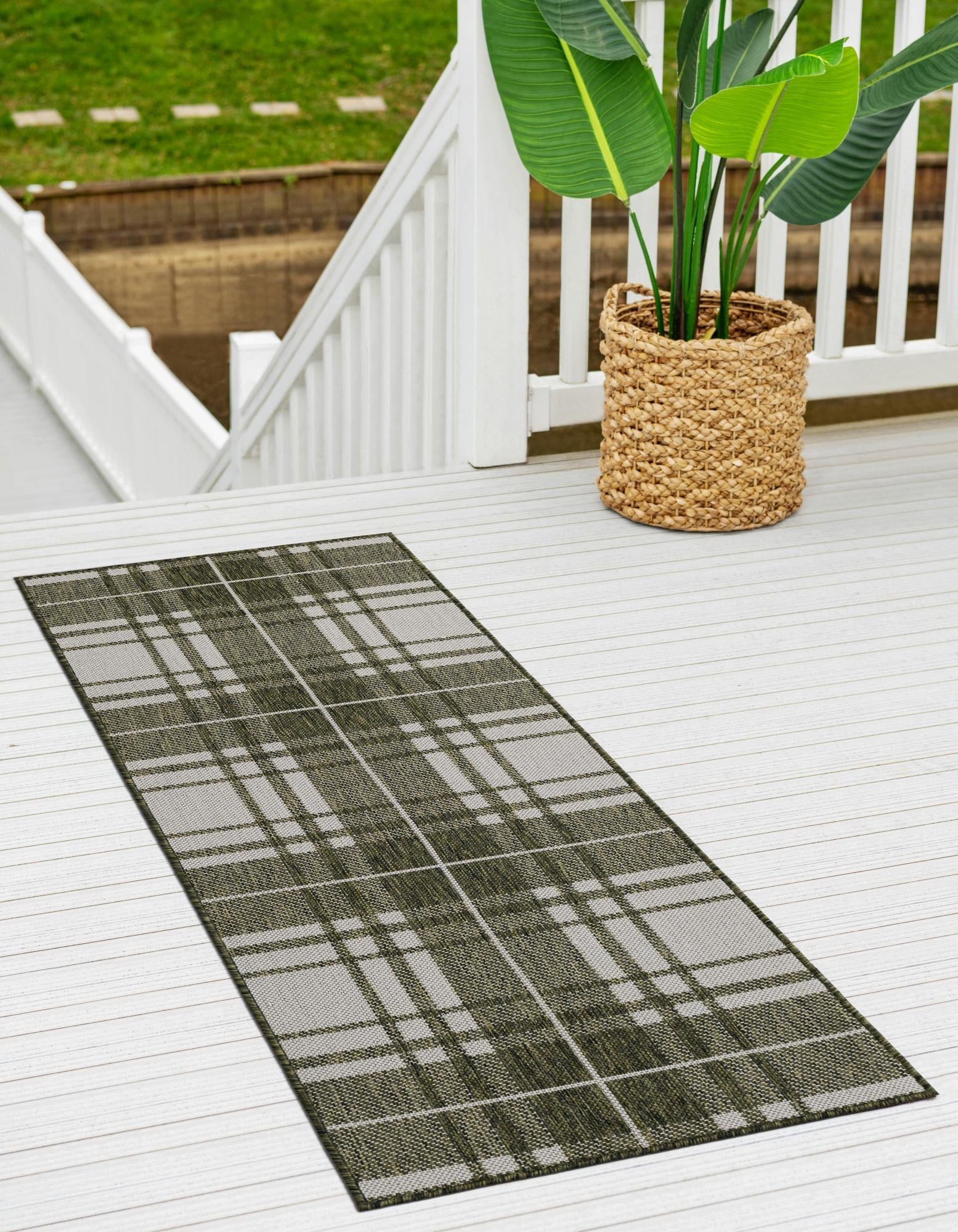 Patio Plaid Collection Area Rug -  Terrace