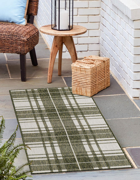 Patio Plaid Collection Area Rug -  Terrace