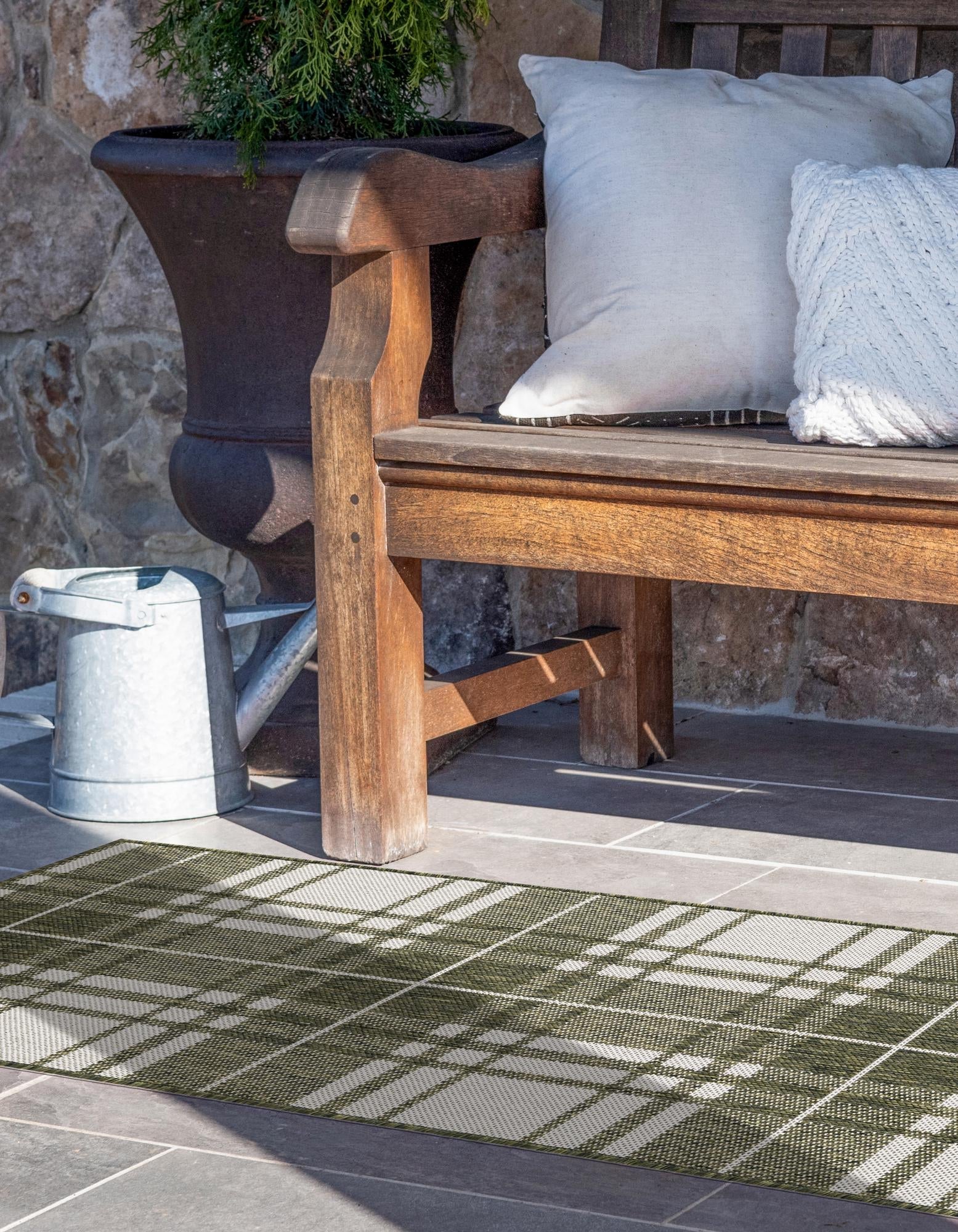 Patio Plaid Collection Area Rug -  Terrace