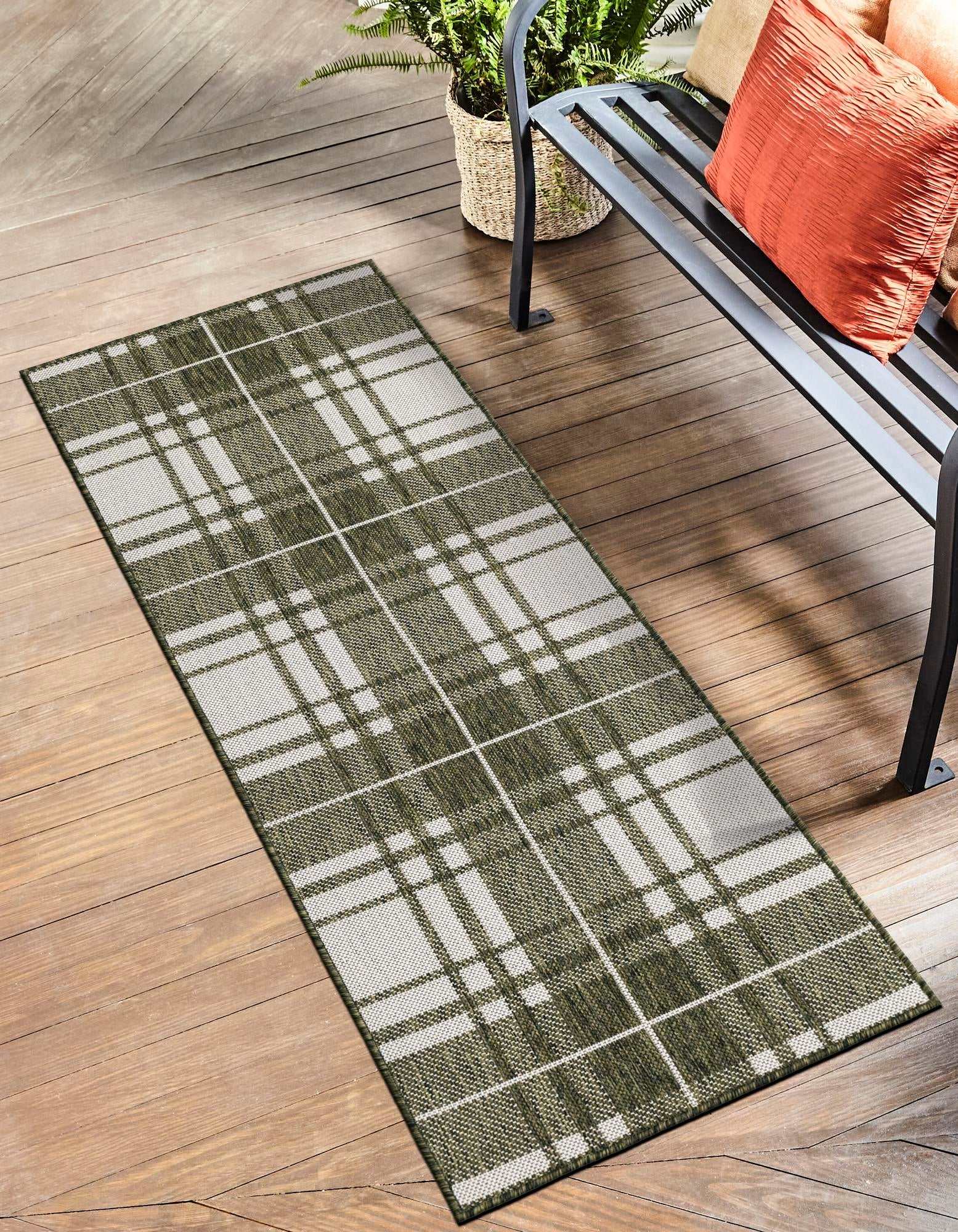 Patio Plaid Collection Area Rug -  Terrace