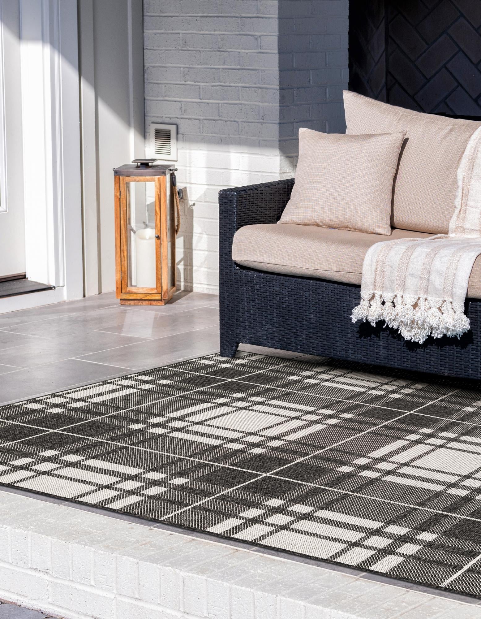 Patio Plaid Collection Area Rug -  Terrace