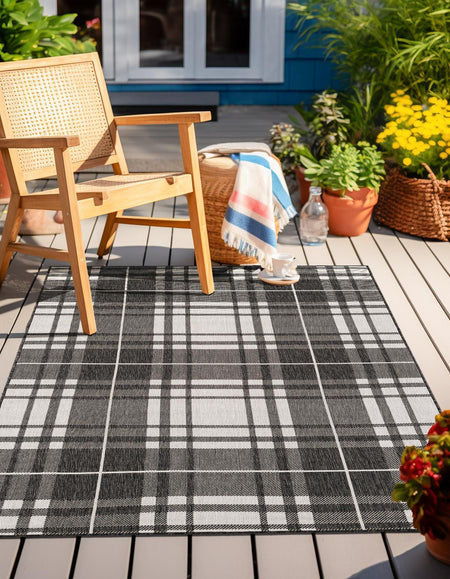 Patio Plaid Collection Area Rug -  Terrace