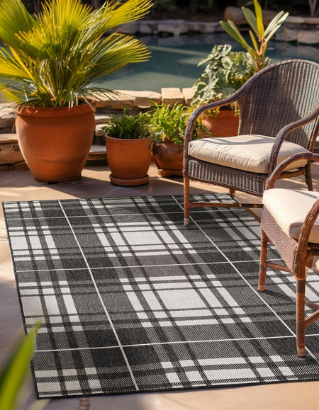 Patio Plaid Collection Area Rug -  Terrace