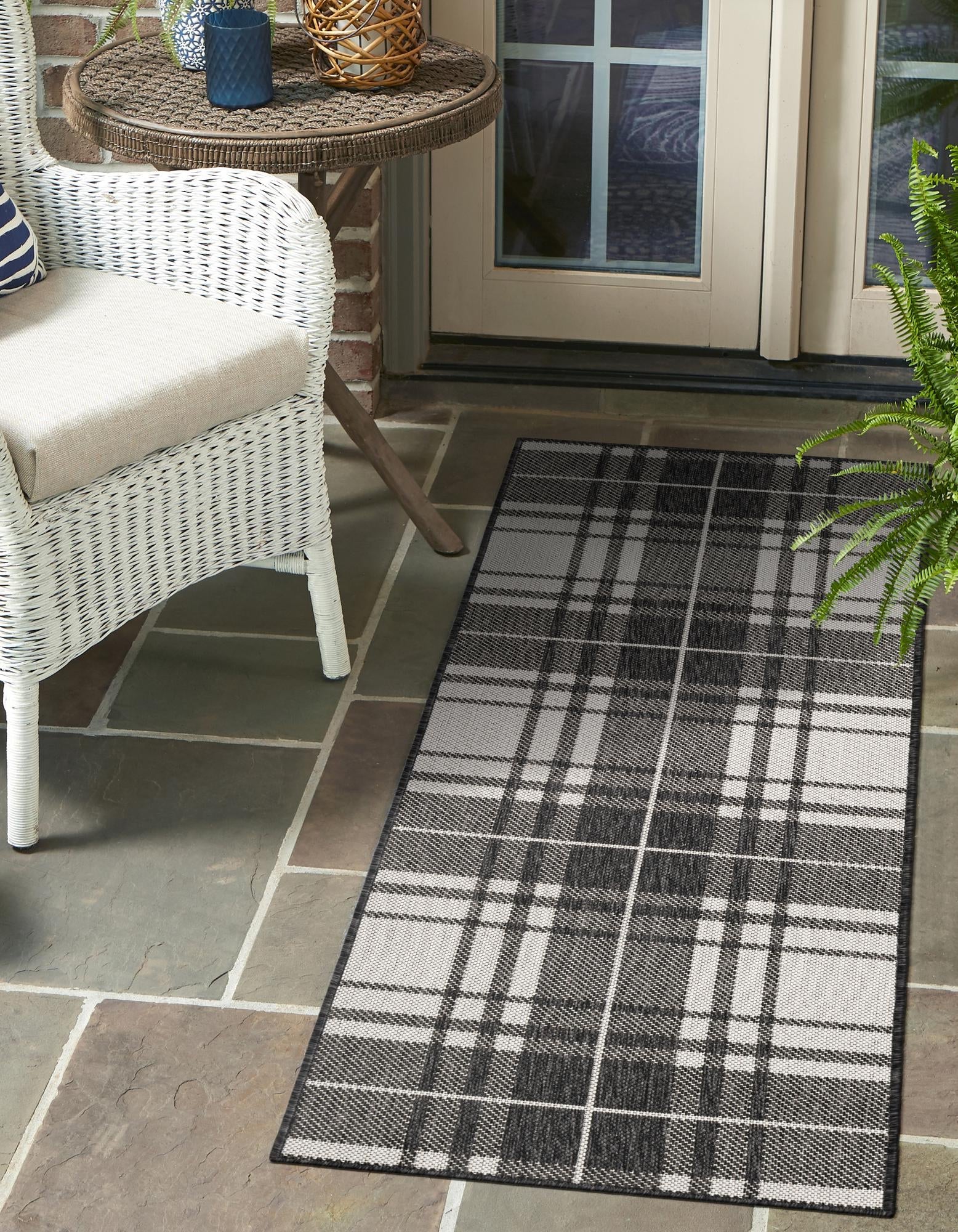 Patio Plaid Collection Area Rug -  Terrace