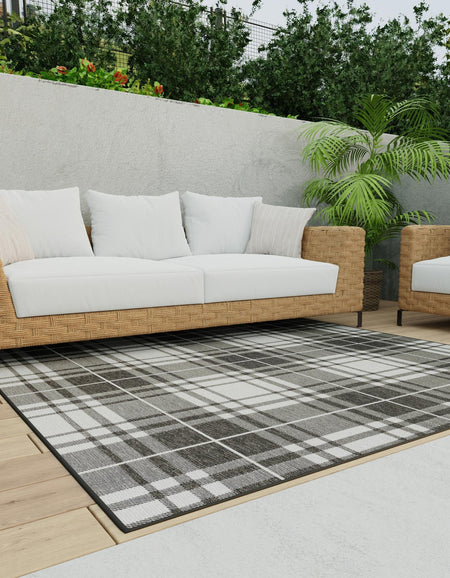 Patio Plaid Collection Area Rug -  Terrace