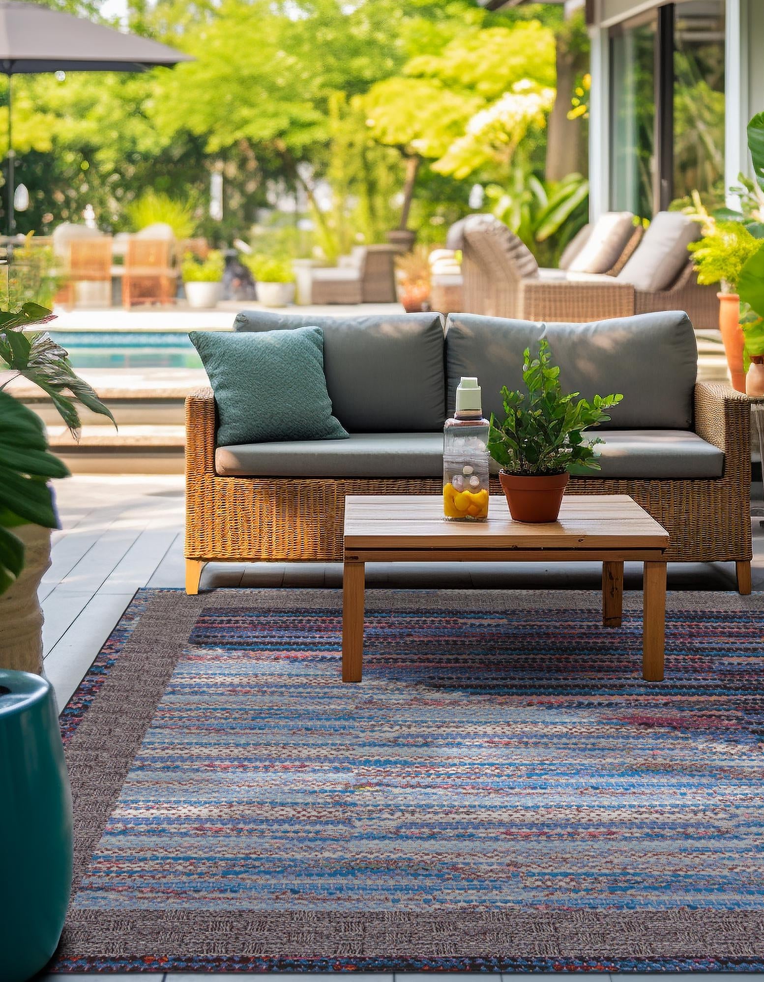 Urban Terrace Collection Area Rug -  Oasis