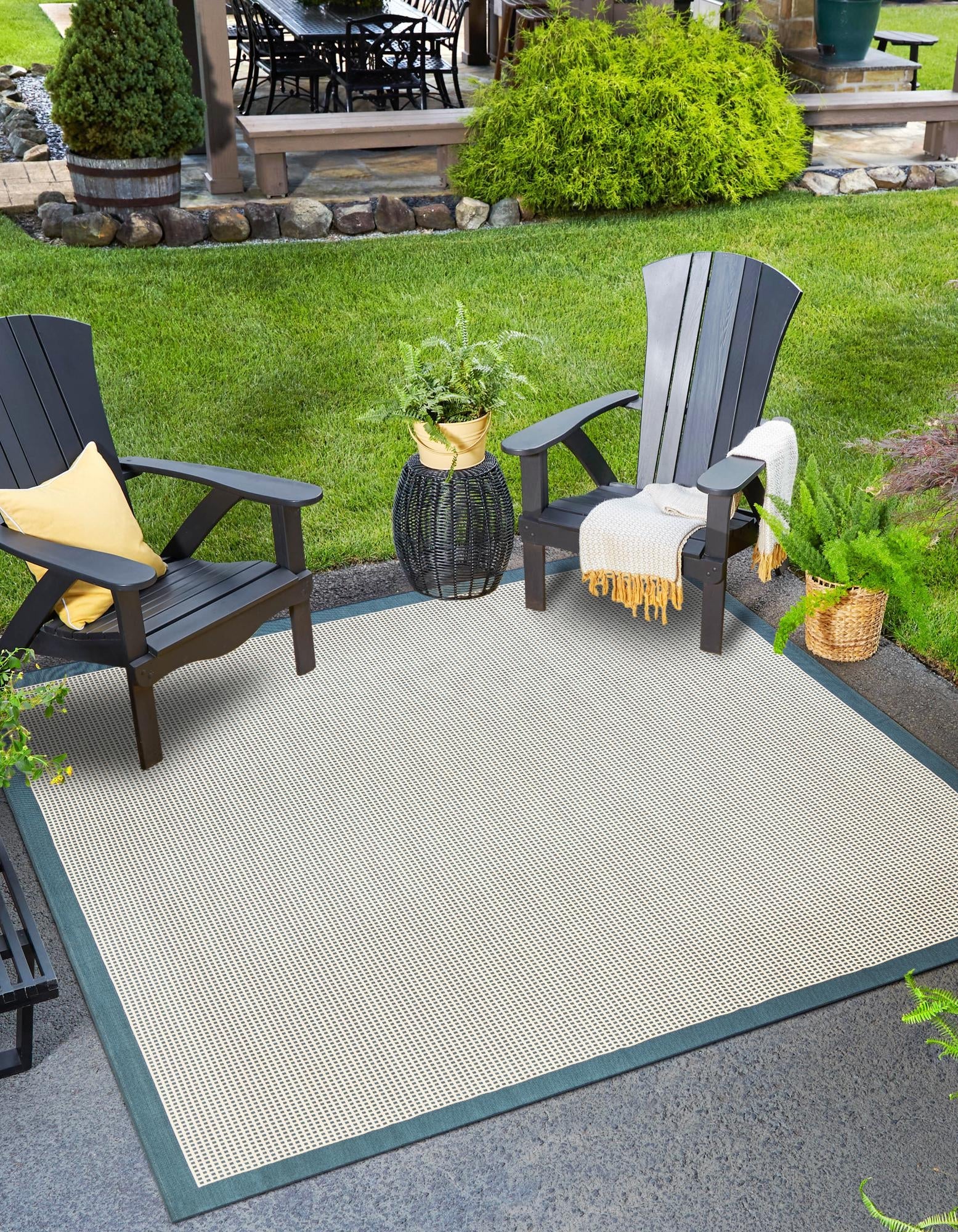 Terrace Fringe Collection Area Rug - Oceanside