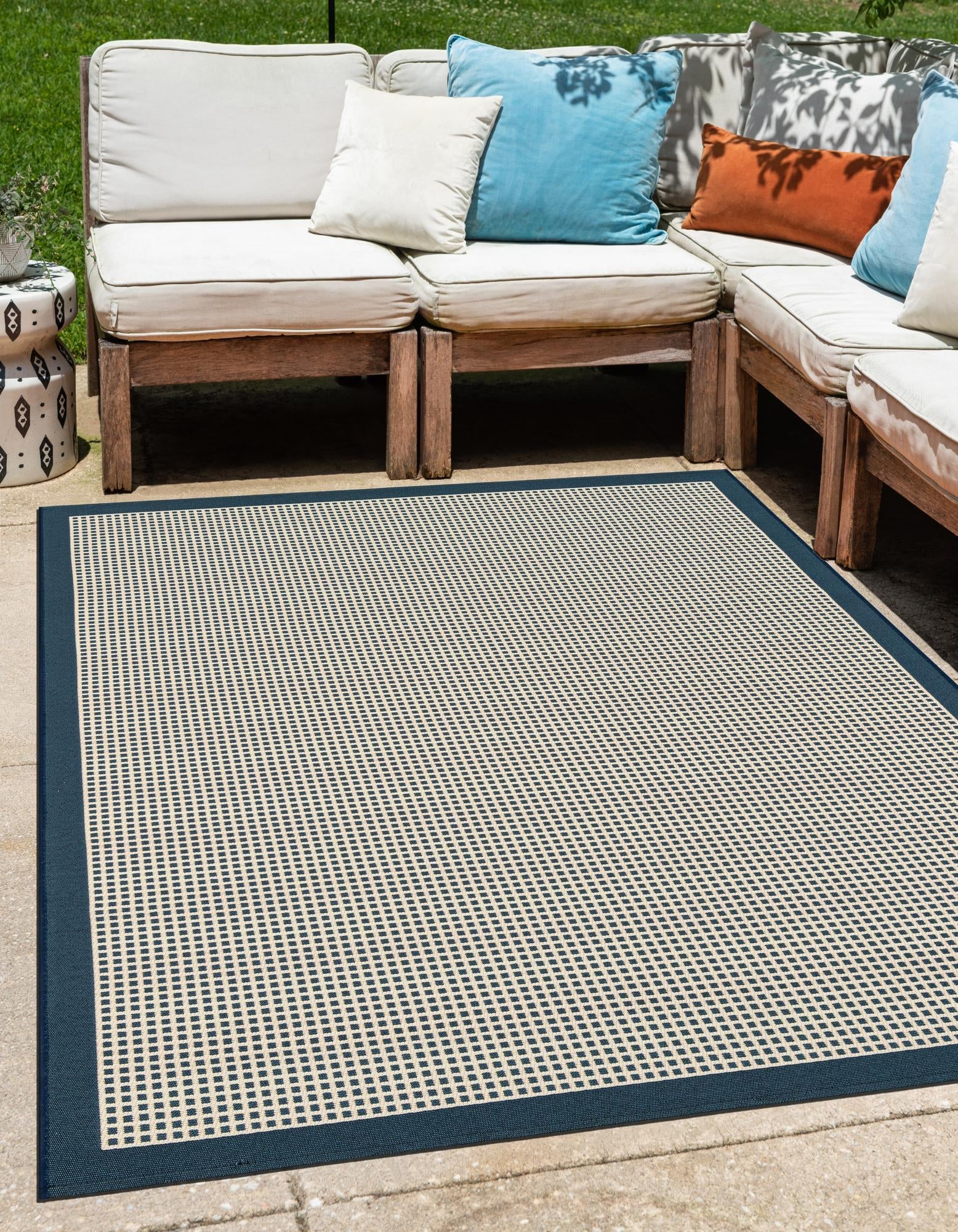 Terrace Fringe Collection Area Rug - Oceanside