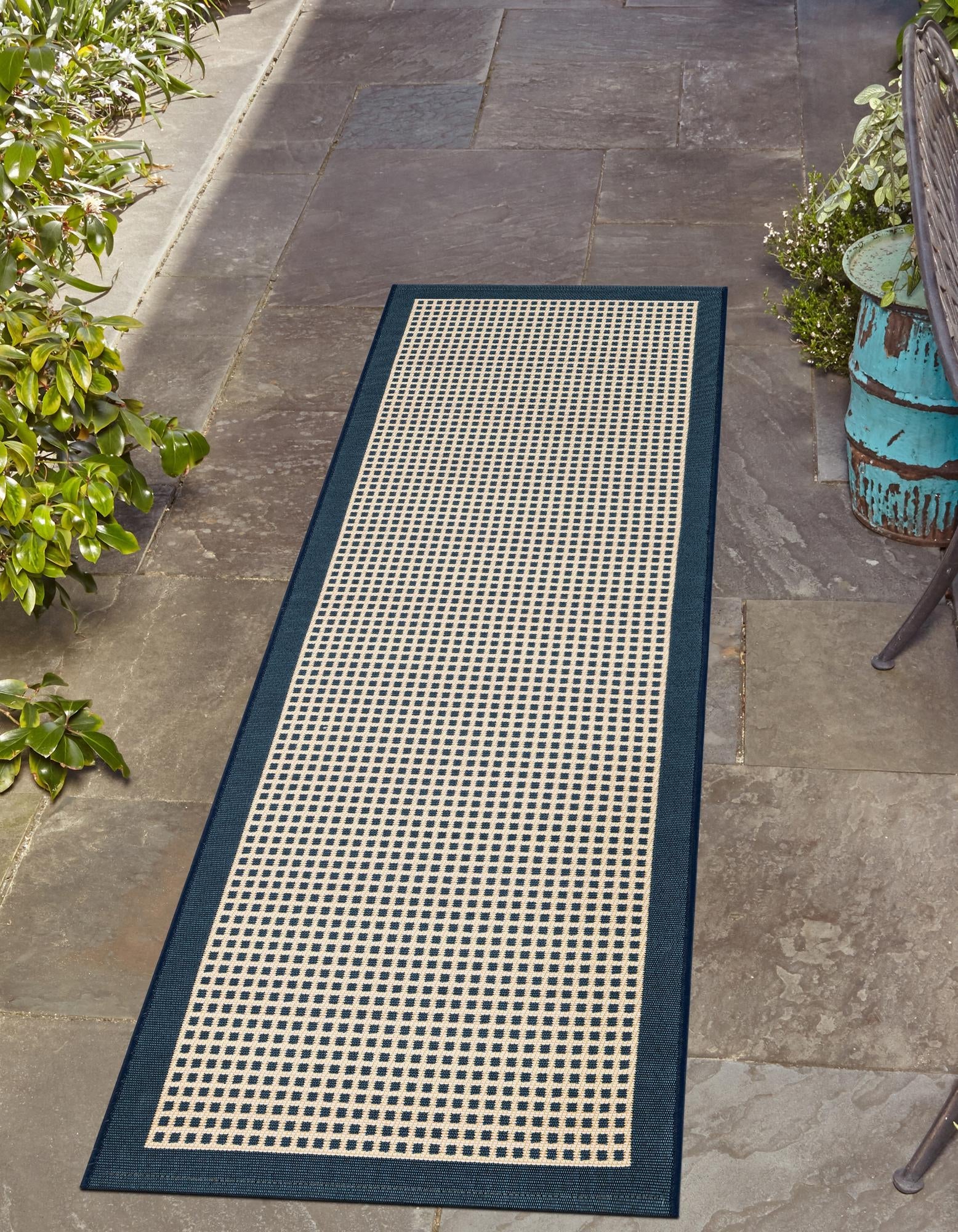 Terrace Fringe Collection Area Rug - Oceanside