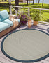 Terrace Fringe Collection Area Rug - Oceanside