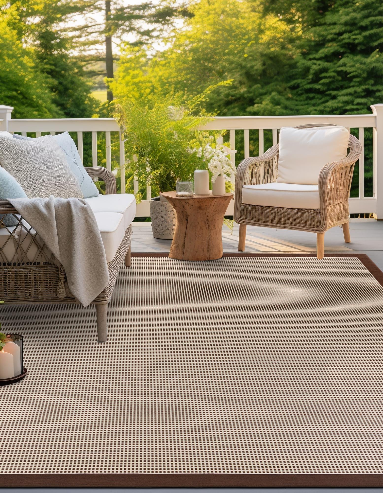 Terrace Fringe Collection Area Rug - Oceanside