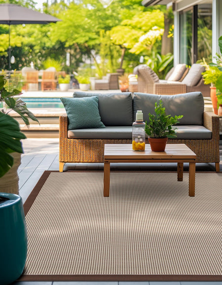 Terrace Fringe Collection Area Rug - Oceanside