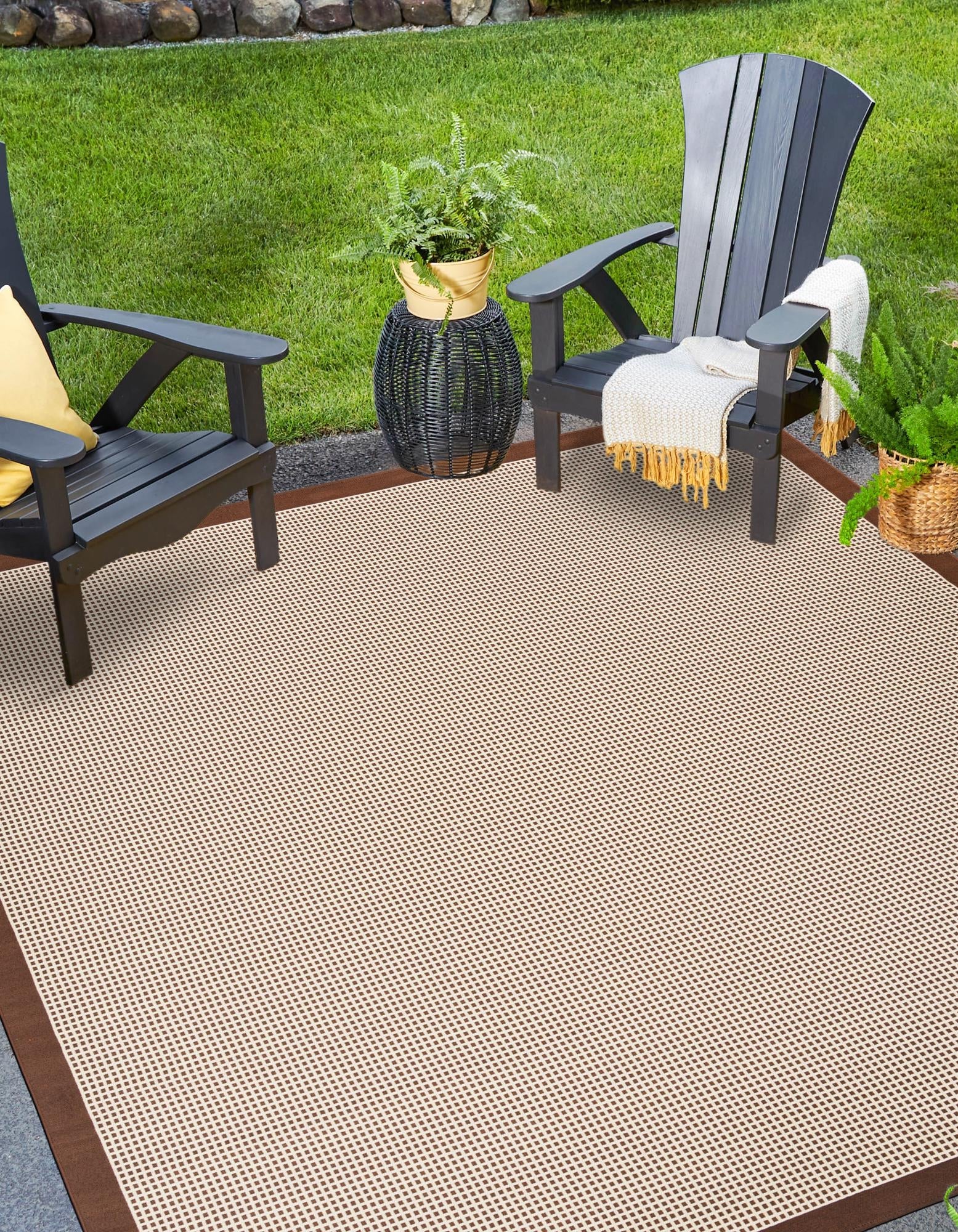 Terrace Fringe Collection Area Rug - Oceanside