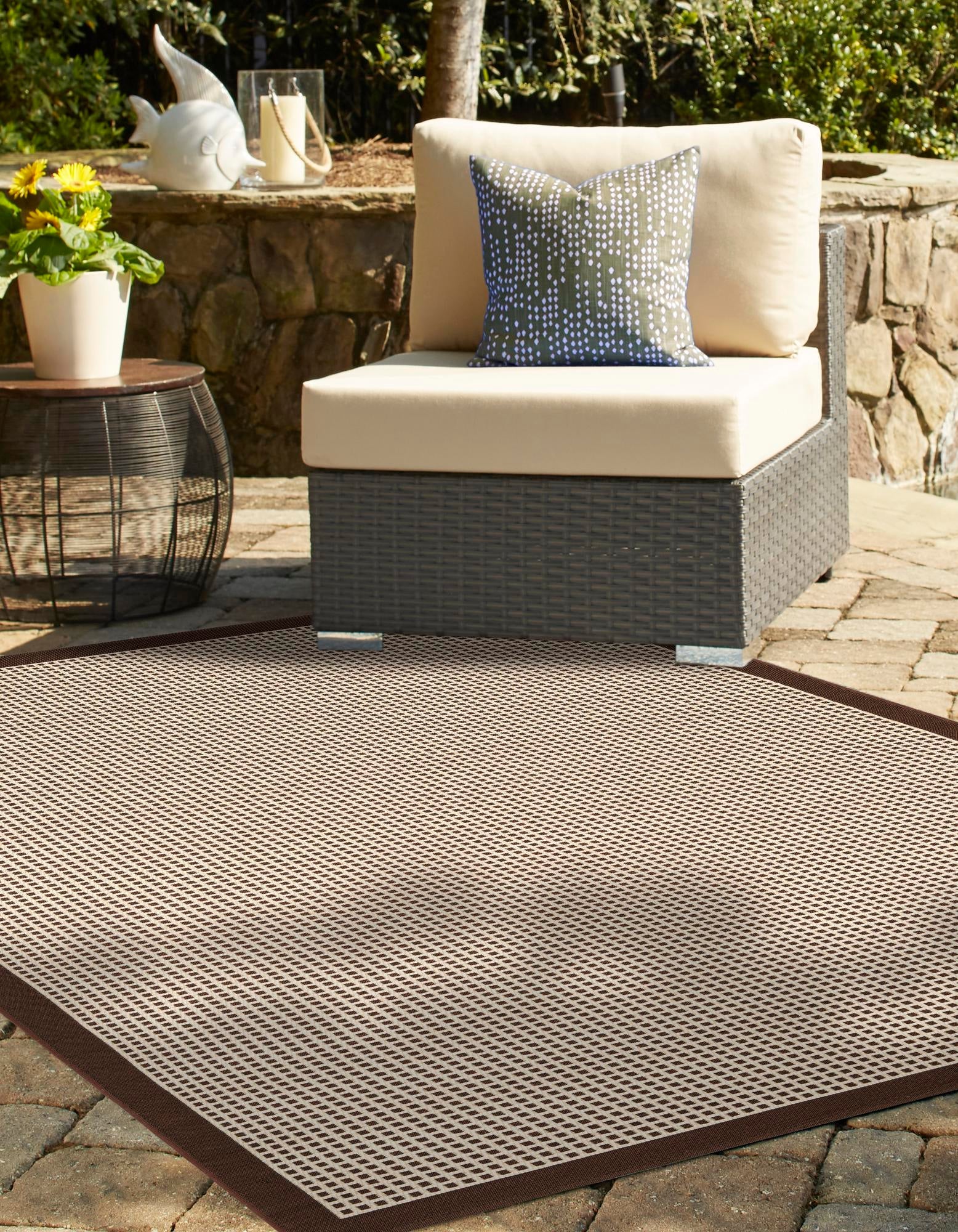 Terrace Fringe Collection Area Rug - Oceanside