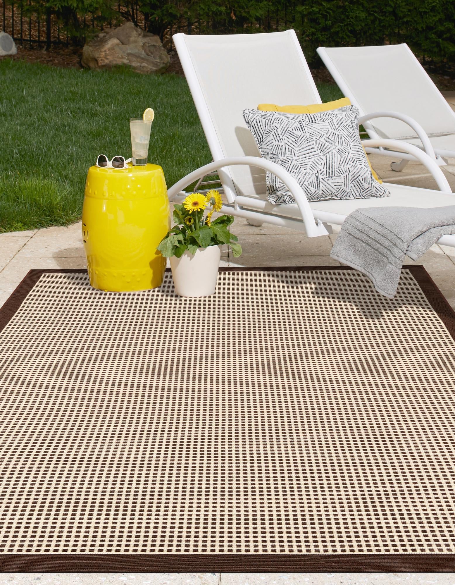 Terrace Fringe Collection Area Rug - Oceanside