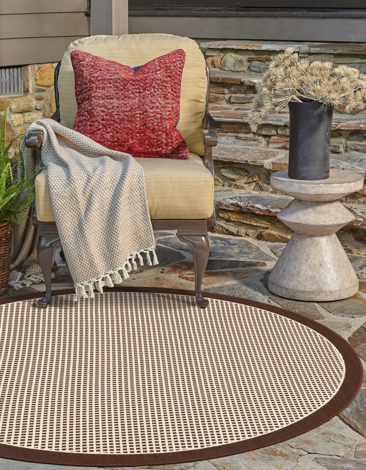 Terrace Fringe Collection Area Rug - Oceanside