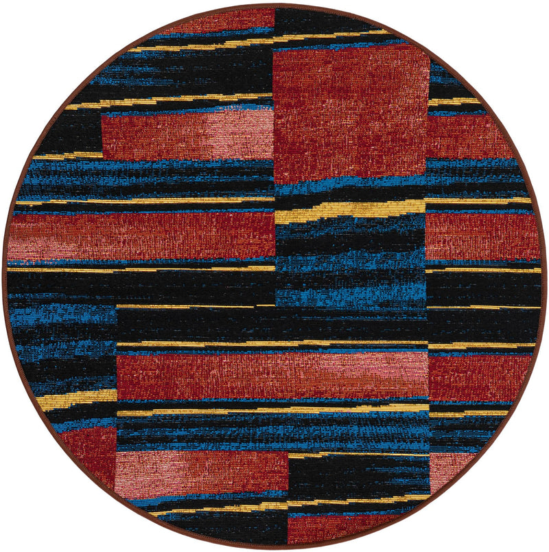 Urban Terrace Collection Area Rug -  Courtyard Round Multi  lifestyle 24