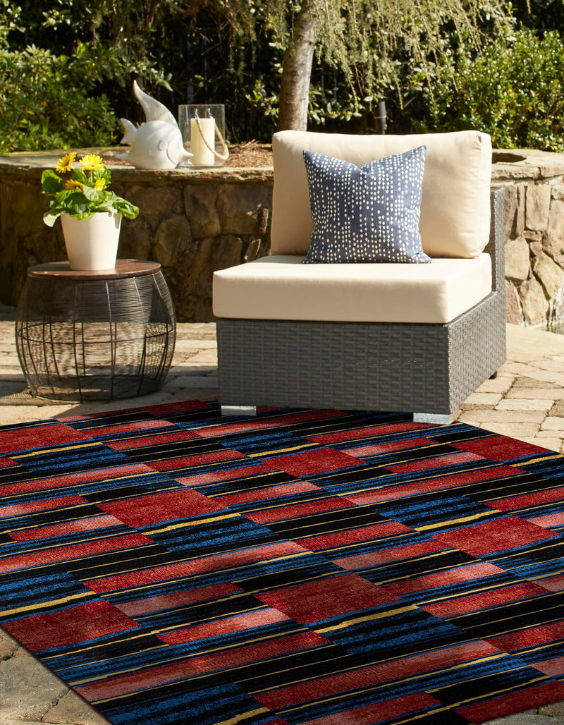 Urban Terrace Collection Area Rug -  Courtyard Rectangle Multi  lifestyle 3