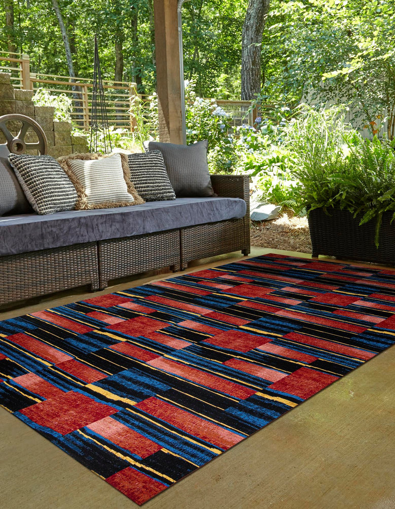 Urban Terrace Collection Area Rug -  Courtyard Rectangle Multi  lifestyle 7