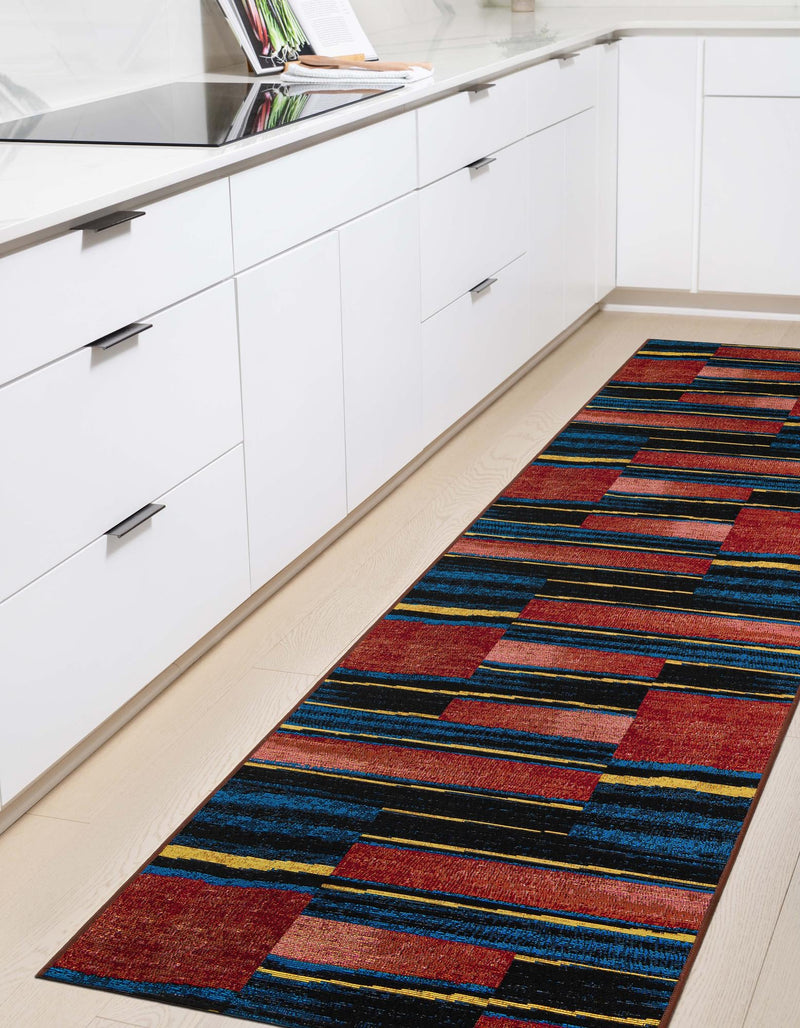 Urban Terrace Collection Area Rug -  Courtyard Runner Multi  lifestyle 34