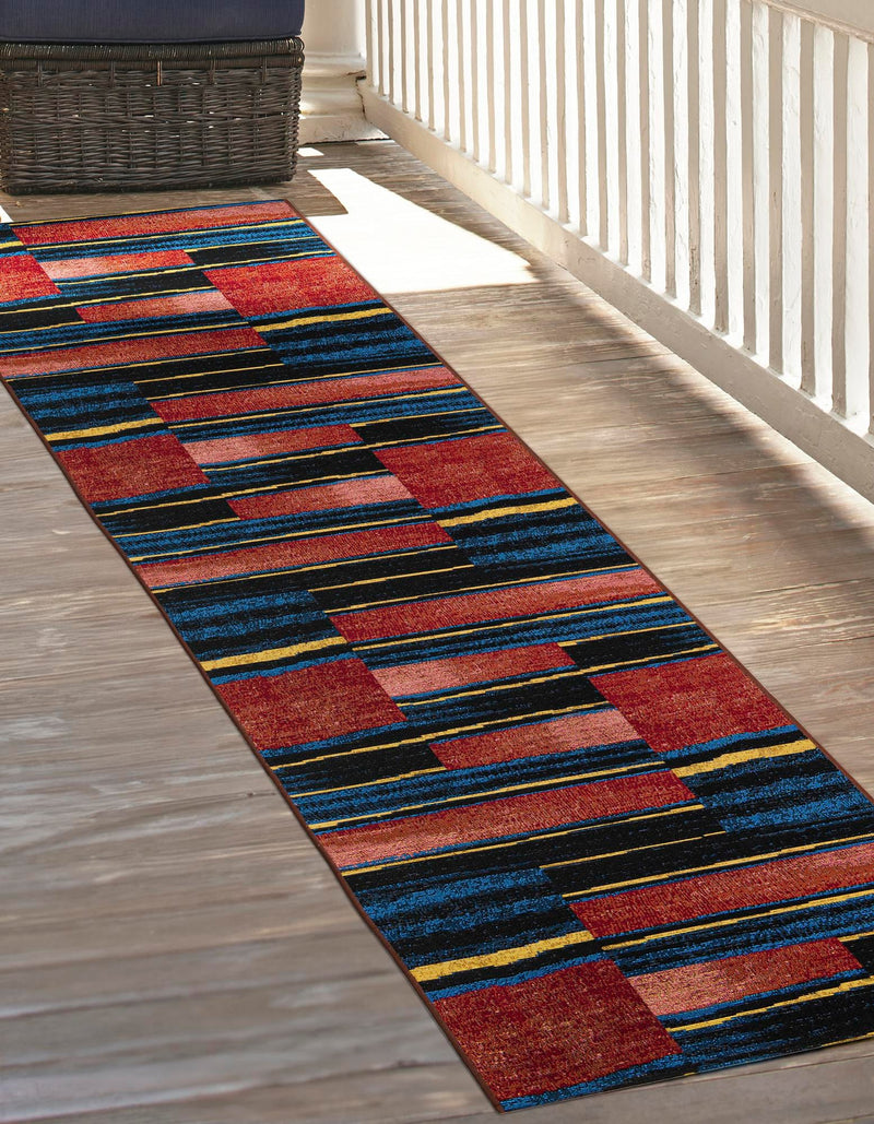 Urban Terrace Collection Area Rug -  Courtyard Runner Multi  lifestyle 37