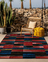 Urban Terrace Collection Area Rug -  Courtyard Square Multi  lifestyle 32