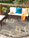 Urban Terrace Collection Area Rug -  Loft Round Charcoal  lifestyle 39