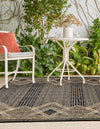 Urban Terrace Collection Area Rug -  Loft Rectangle Charcoal  lifestyle 4