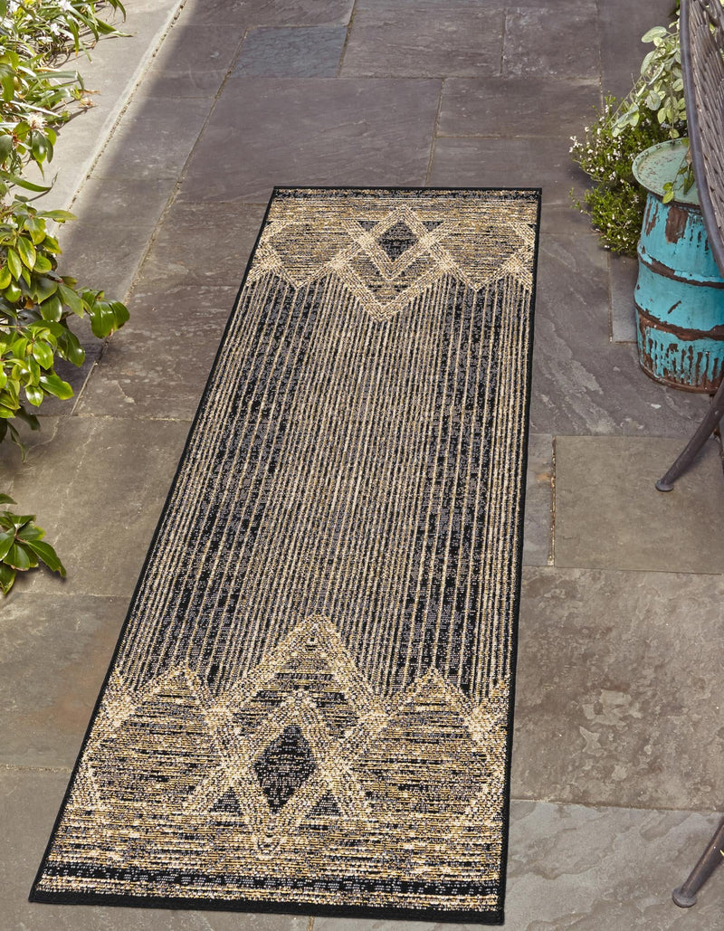 Urban Terrace Collection Area Rug -  Loft Runner Charcoal  lifestyle 31