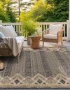 Urban Terrace Collection Area Rug -  Loft Square Charcoal  lifestyle 32