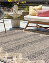 Urban Terrace Collection Area Rug -  Loft Square Charcoal  lifestyle 50