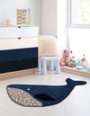 Whimsy Wonders Wool Collection Area Rug -  Savanna Rectangle Navy Blue and Gray  lifestyle 2