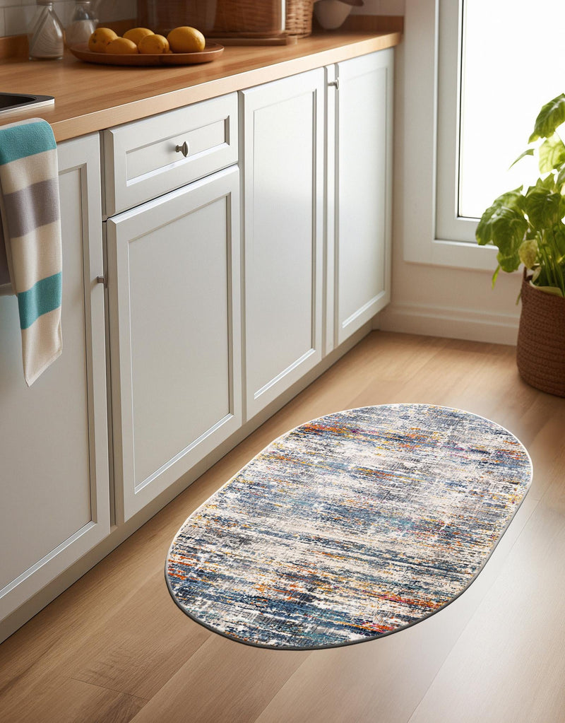 Santa Monica Sands Collection Area Rug -  Palisades Oval Multi  lifestyle 42