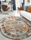 Amalfi Coast Woven Collection Area Rug -  Capri Oval Multi  lifestyle 59