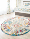 Amalfi Coast Woven Collection Area Rug -  Capri Oval Multi  lifestyle 73