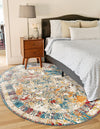 Amalfi Coast Woven Collection Area Rug -  Capri Oval Multi  lifestyle 119