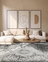 Amalfi Coast Woven Collection Area Rug -  Ravello Square Gray  lifestyle 89