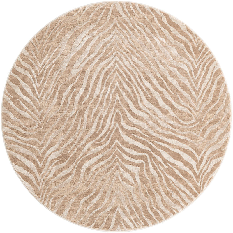 Bloomsbury Elegance Collection Area Rug -  Chelsea Round Ivory Beige  lifestyle 33