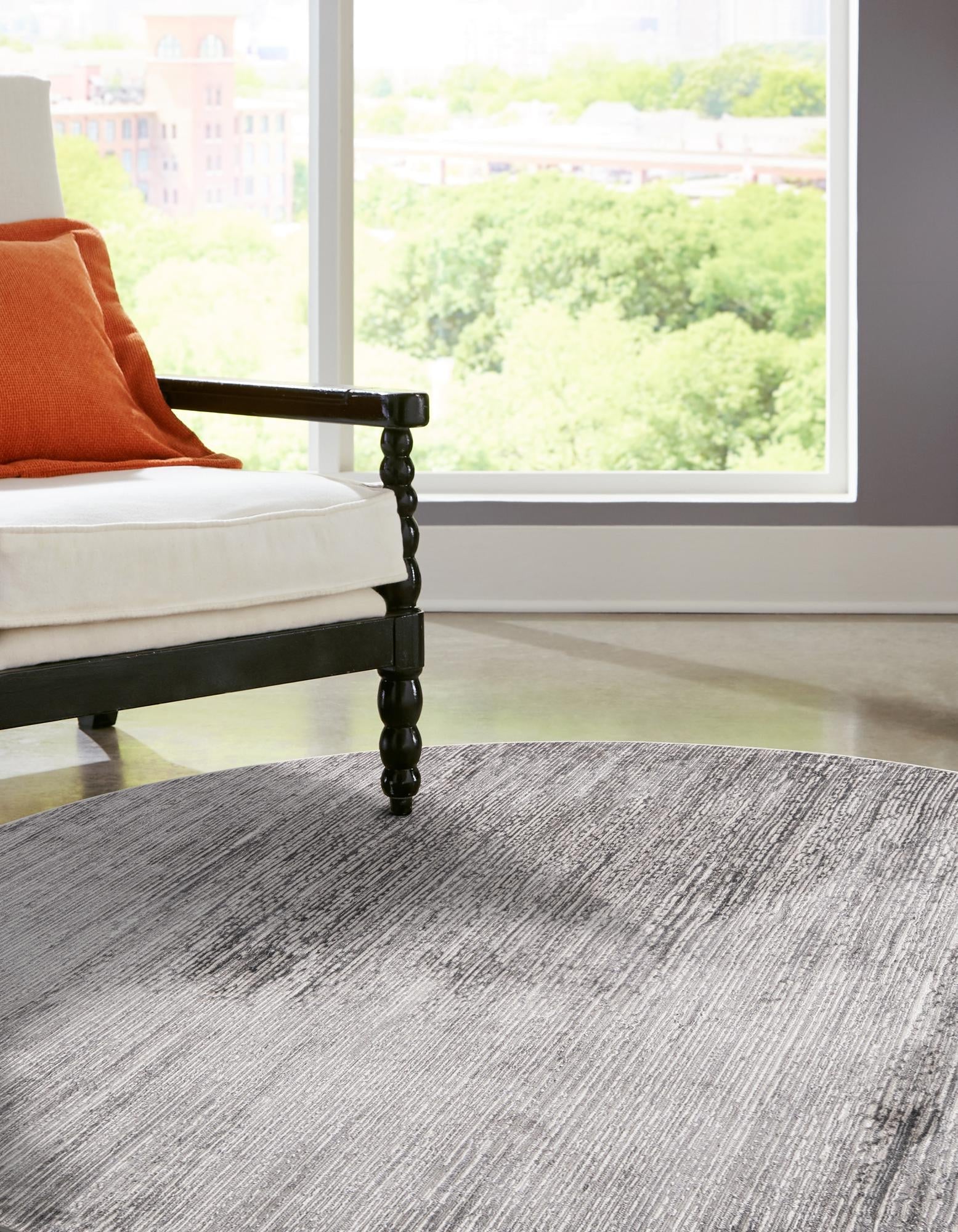 Bloomsbury Elegance Collection Area Rug -  Kensington (Gray)