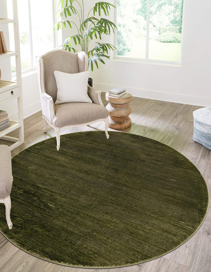 Bloomsbury Elegance Collection Area Rug -  Kensington (Green) Round Green  lifestyle 27