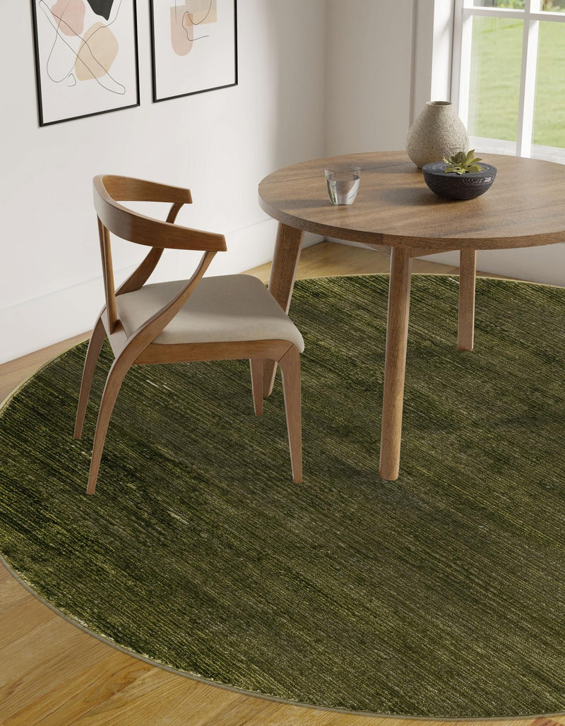 Bloomsbury Elegance Collection Area Rug -  Kensington (Green) Round Green  lifestyle 38