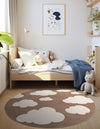 Wonder Tykes Collection Area Rug -  Dreamview Round Hazelnut Beige  lifestyle 42