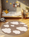 Wonder Tykes Collection Area Rug -  Dreamview Round Hazelnut Beige  lifestyle 114