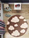 Wonder Tykes Collection Area Rug -  Dreamview Round Hazelnut Beige  lifestyle 123