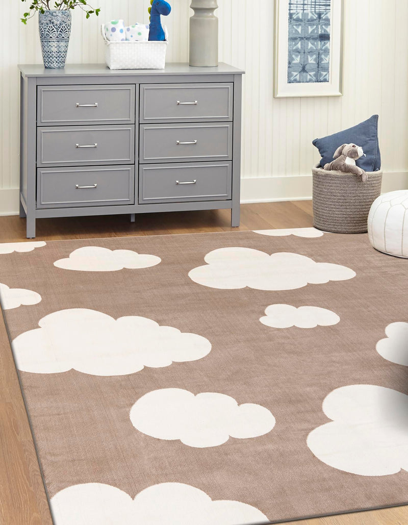 Wonder Tykes Collection Area Rug -  Dreamview Square Hazelnut Beige  lifestyle 44