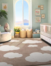 Wonder Tykes Collection Area Rug -  Dreamview Square Hazelnut Beige  lifestyle 80