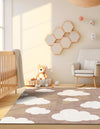 Wonder Tykes Collection Area Rug -  Dreamview Square Hazelnut Beige  lifestyle 107